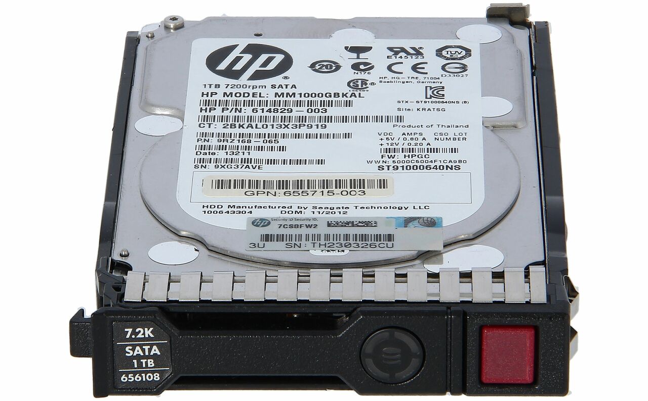Жесткий диск HPE 655710-B21 HPE 1TB 6G SATA 7.2K rpm SFF