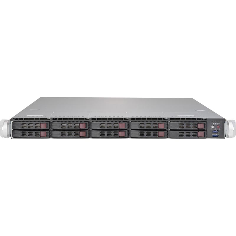 Сервер Supermicro SYS-1028R-WC1R - 1U, 2x700W, 2xLGA2011-R3, iC612,16xDDR4, 10x2.5" HDD, LSI3108, 2x1GbE