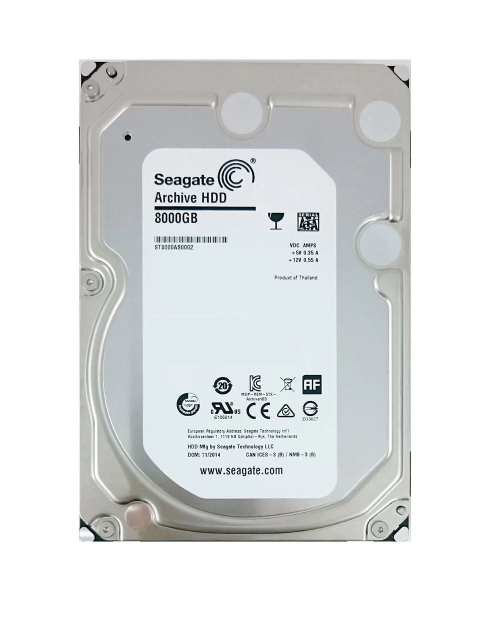 Жесткий диск Seagate HDD SATA-III Seagate 8000Gb, ST8000AS0002, Archive Жесткий диск Seagate HDD Edition, 5900 rpm, 128Mb buffer