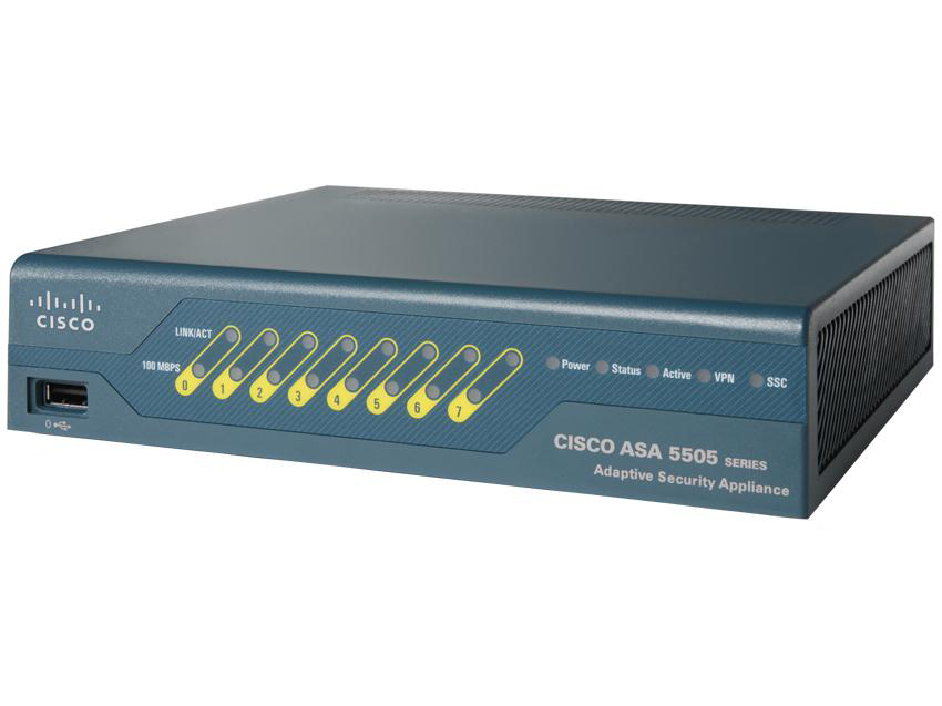 ASA5505-UL-BUN-K8 [ASA 5505 Appliance with SW, UL Users, 8 ports, DES]