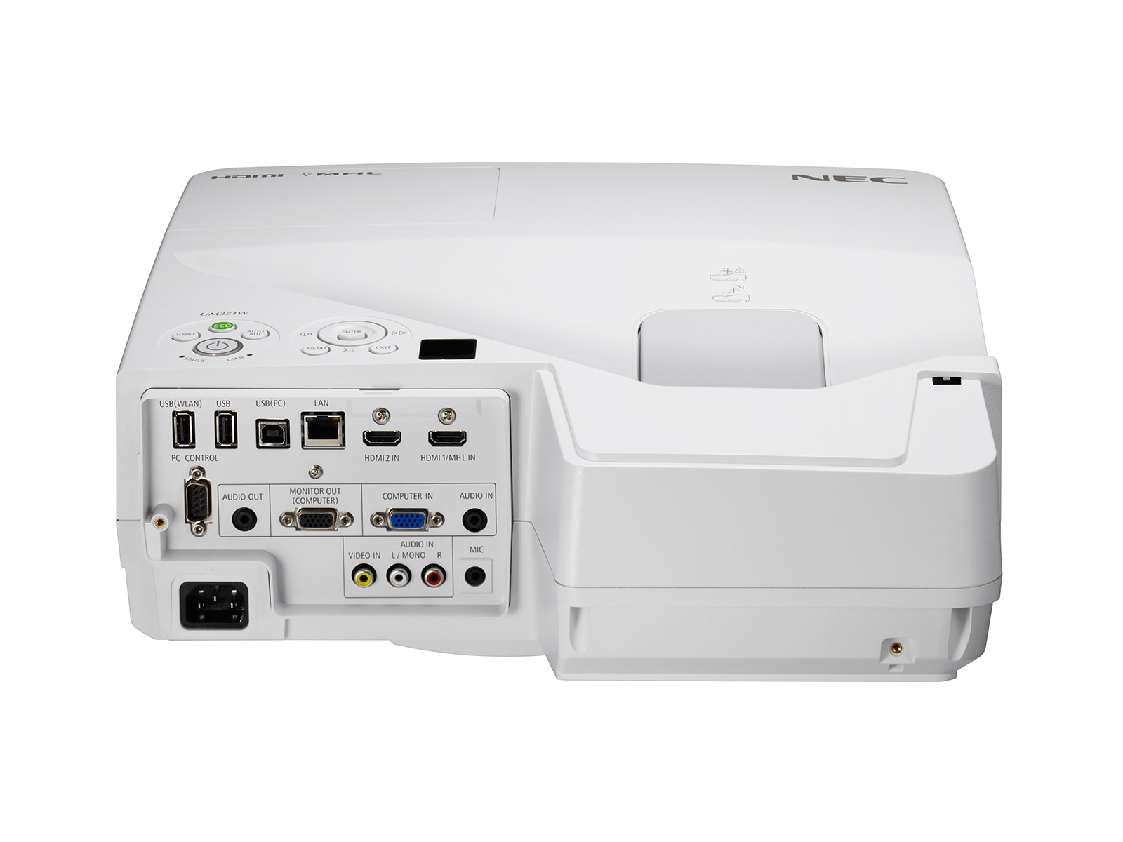 Проектор NEC projector UM361X LCD Ultra-short, 1024x768 WXGA, 3600lm, 6000:1, D-Sub, HDMI, RCA, RJ-45, Lamp:6000hrs, incl. Wall-mount-11618