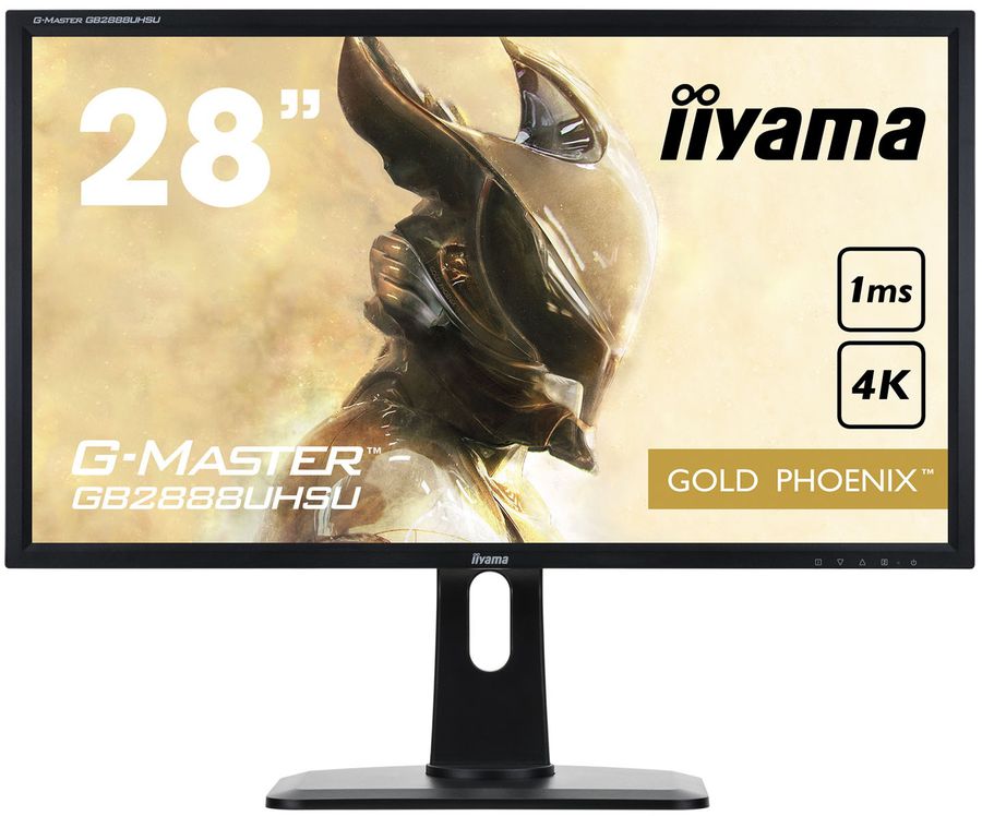 Монитор Iiyama 28" ProLite GB2888UHSU-B1 черный TN LED 5ms 16:9 HDMI M/M матовая HAS Pivot 300cd 170гр/160гр 3840x2160 D-Sub DisplayPort Ultra HD USB 