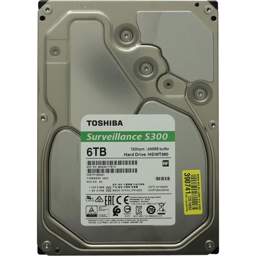 Жесткий диск Toshiba HDD 6000Гб 3.5" SATA III HDWT360UZSVA