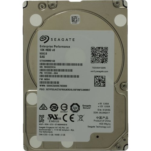 Жесткий диск Seagate HDD SAS 2.5" Seagate 900Gb, ST900MM0168, Savvio 10K.6, 10000 rpm, 128Mb buffer