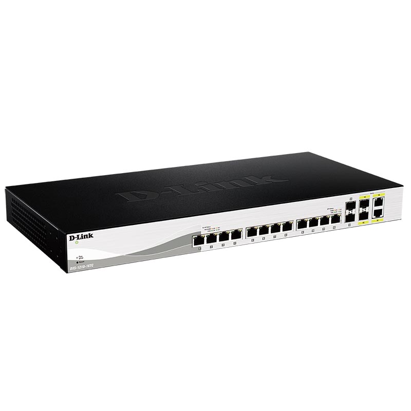 Коммутатор D-Link DXS-1210-12TC, 10 Gigabit Ethernet Smart Switch with 8-port 10GBASE-T + 2-port SFP + 2-port 10GBASE-T/SFP