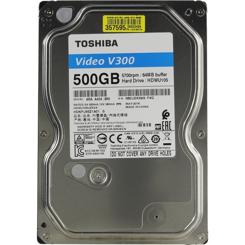 Жесткий диск Toshiba HDD 3.5" 500 GB HDWU105UZSVA