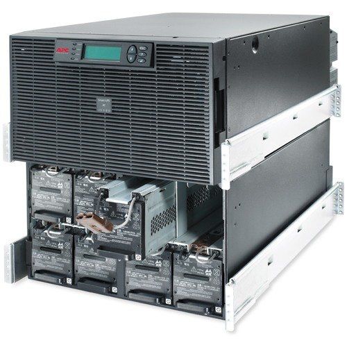 ИБП APC Smart-UPS RT RM, 15kVA/12kW, On-Line, 1:1 or 3:1, Rack 12U, Extended-run, Pre-Installed Web/SNMP Card, with PC Business, Black-12407
