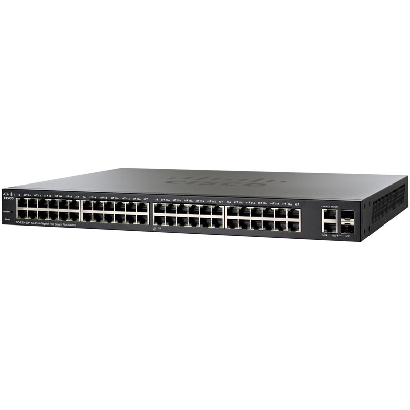 Коммутатор Cisco SG220-50P 50-Port Gigabit PoE Smart Switch
