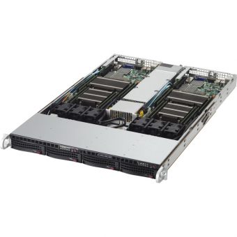 Сервер Supermicro SYS-6018TR-TF - 1U, 2x(2xLGA2011-R3, iC612, 8xDDR4, 2x3.5" HDD, 2xGbE, IPMI) 1000W