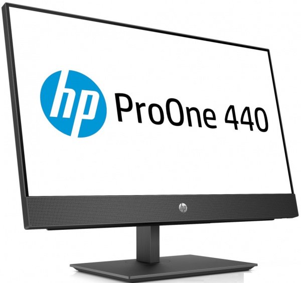 Моноблок HP ProOne 440 G4 23.8" HD i3 8100T (3.1)/4Gb/1Tb 7.2k/UHDG 630/DVDRW/CR/Windows 10 Professional 64/GbitEth/WiFi/BT/клавиатура/мышь/черный 1920x1080-16107