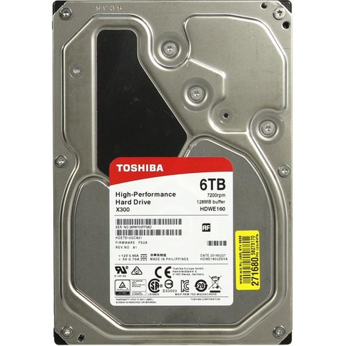 Жесткий диск Toshiba HDD 6000Гб 3.5" SATA III HDWE160UZSVA