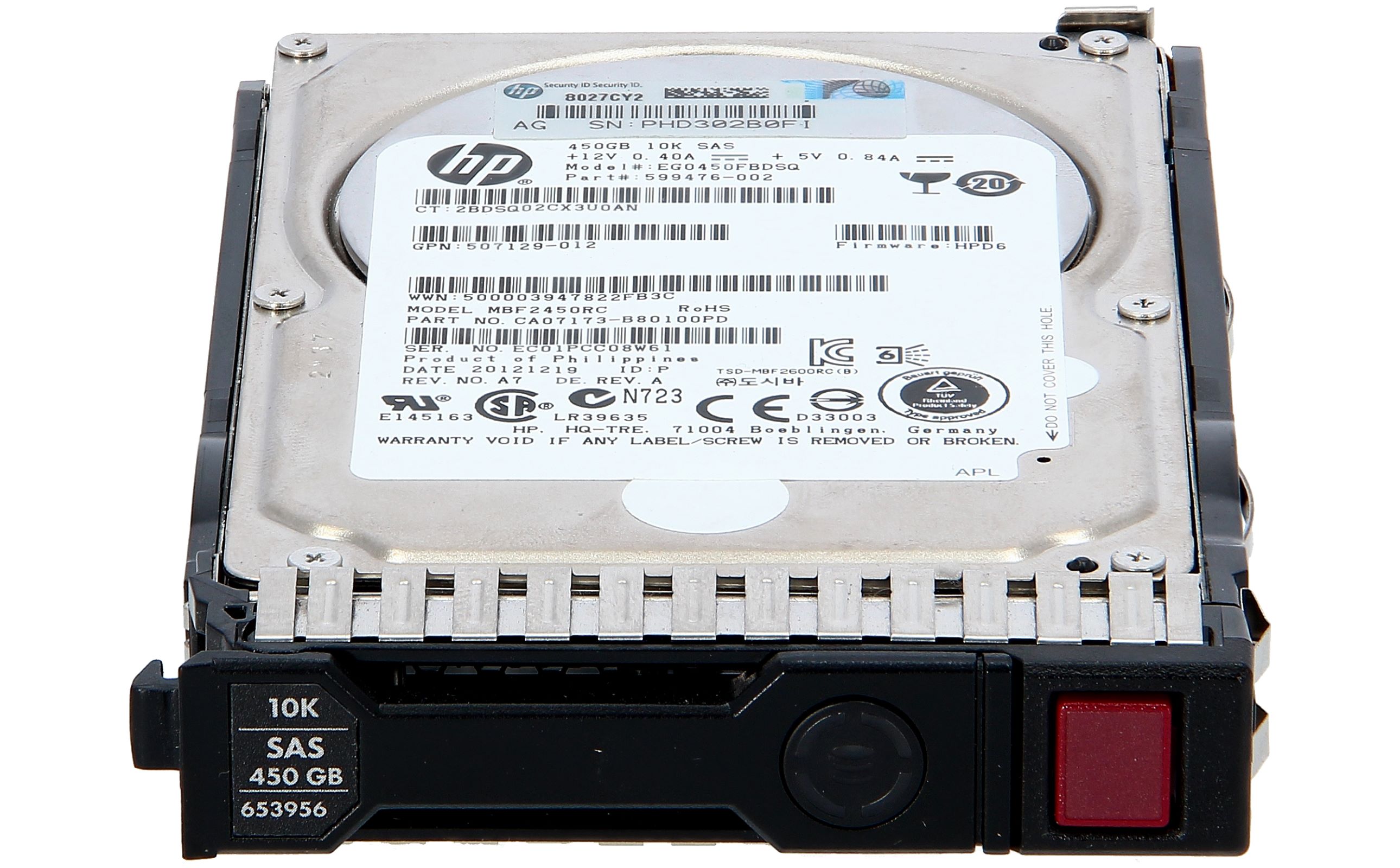 Жесткий диск HPE HDD 450GB 2.5" SAS 652572-B21