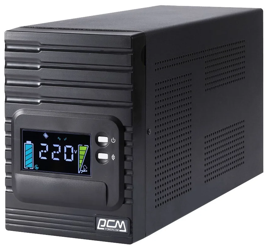 ИБП Powercom Smart King Pro+ SPT-1500, Line-Interactive, LCD, 1500VA/1200W, Tower, SNMP Slot, black (1152565)