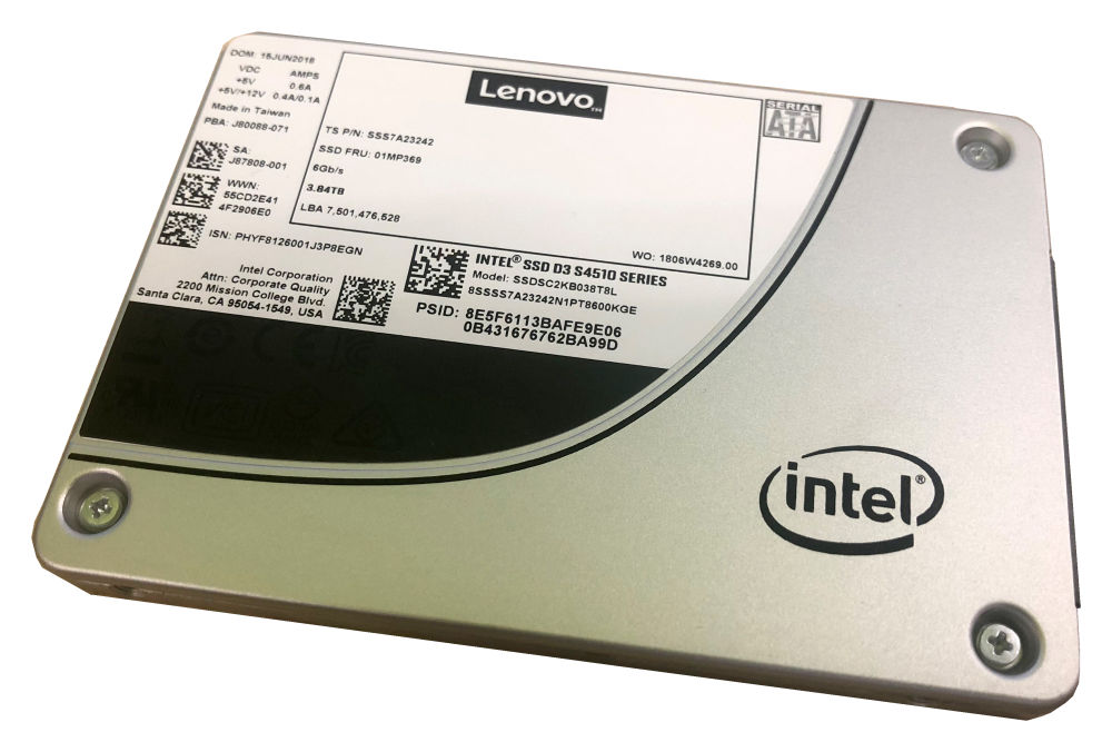 Накопитель Lenovo ThinkSystem 2.5" Intel S4610 3.84TB Mainstream SATA 6Gb Hot Swap SSD 4XB7A13637