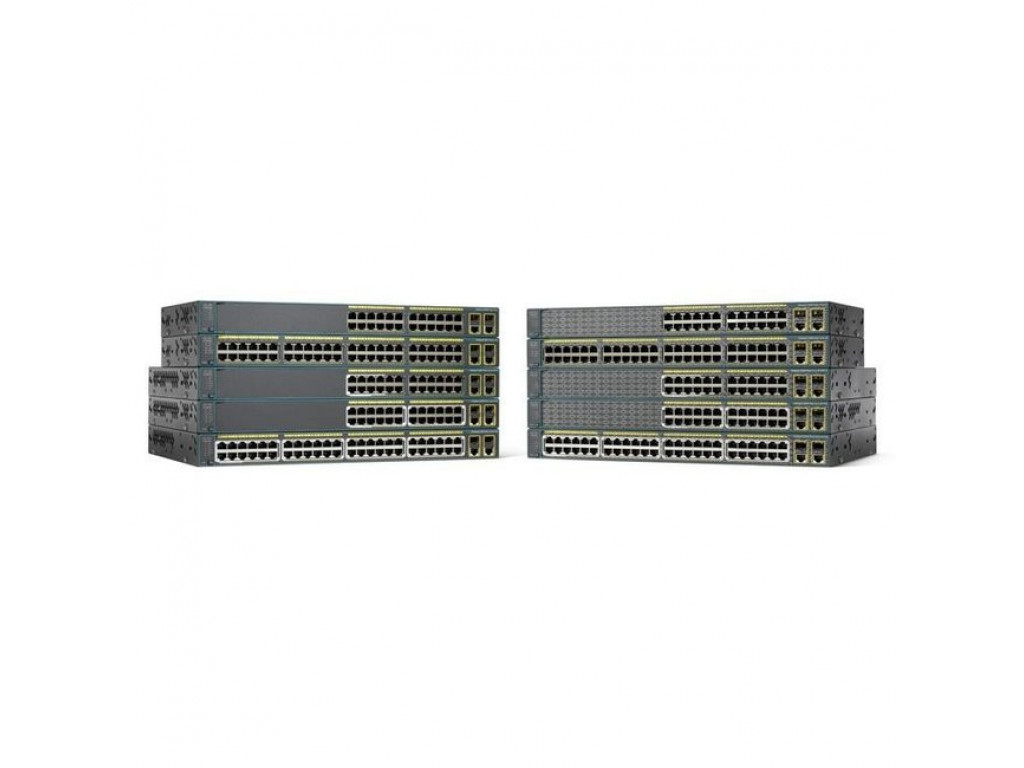 Коммутатор Cisco Catalyst 2960R Plus 48 10/100 + 2 T/SFP LAN Lite WS-C2960R-48TC-S