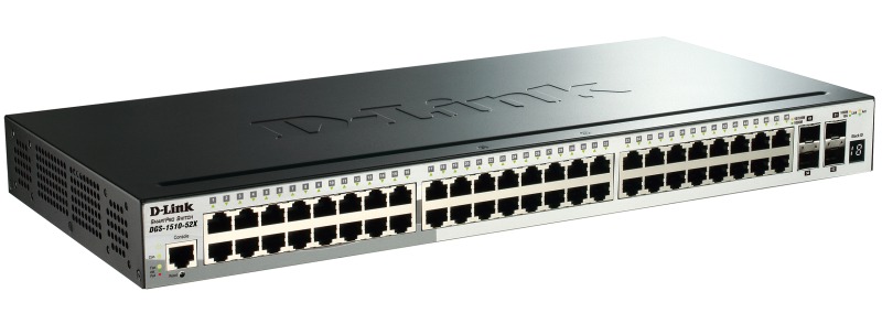 Коммутатор D-Link DGS-1510-52X/ME/A1A, Managed Gigabit Switch with 48 Ports 10/100/1000Base-T + 4 10GBase-X SFP+ ports-4612
