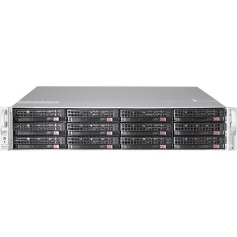 Сервер Supermicro SSG-6028R-E1CR12T - 2U, 2x920W, 2xLGA2011-R3, iC612, 16xDDR4, 12x3.5"HDD, 2x10GbE, IPMI