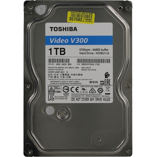 Жесткий диск Toshiba HDD 3.5" 1000 GB HDWU110UZSVA