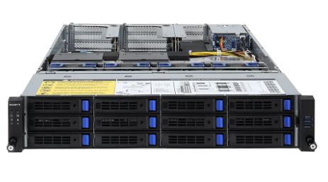 Серверная платформа Gigabyte R281-3C2 (Rev 3xx) 2U, 2x LGA-3647, Intel C621 Chipset, 24x DIMM slots, 12 x 3.5" and 2 x 2.5" SATAIII HS HDD/SSD bays, 2x GPU, 2x 1Gb/s LAN ports (I350-AM2), Aspeed AST2500, Dual 1200W 80 PLUS Platinum
