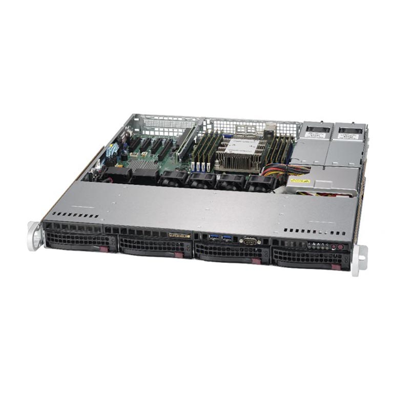 Сервер SuperMicro SYS-5019P-MTR 1U, 1xLGA3647, iC621, 8xDDR4, up to 4x3.5, 2x10GbE, IPMI, 2x400W (CSE-813MFTQC-R407CB X11SPi-TF) (263752)