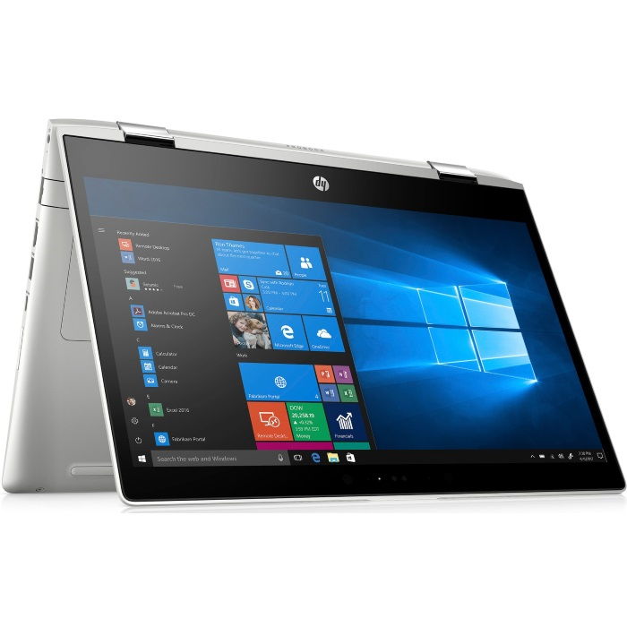 Ноутбук HP ProBook x360 440 G1 Core i7-8550U 1.8GHz,14" FHD (1920x1080) Touch,8Gb DDR4(1),256Gb SSD,48Wh LL,FPR,1.72kg,1y,Silver,Win10Pro No Digital Active Pen-16018