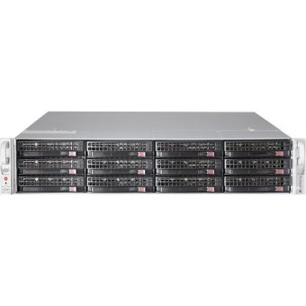 Сервер Supermicro SSG-6028R-E1CR12L - 2U, 2x920W, 2xLGA2011-R3, iC612, 16xDDR4, 12x3.5"HDD, LSI3008,2x10GbE