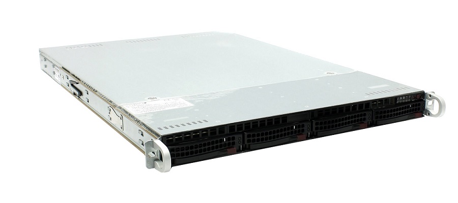 Сервер Supermicro SYS-6017R-TDF - 1U, 440-480W, 2xLGA2011, Intel®C602, 8xDDR3, 4xHDD 3.5"SAS/SATA, 2xGbE