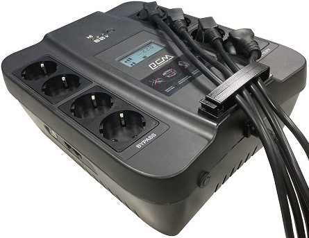 ИБП Powercom Back-UPS SPIDER, Line-Interactive, LCD, AVR, 750VA/450W, Schuko, USB, black (1456261)