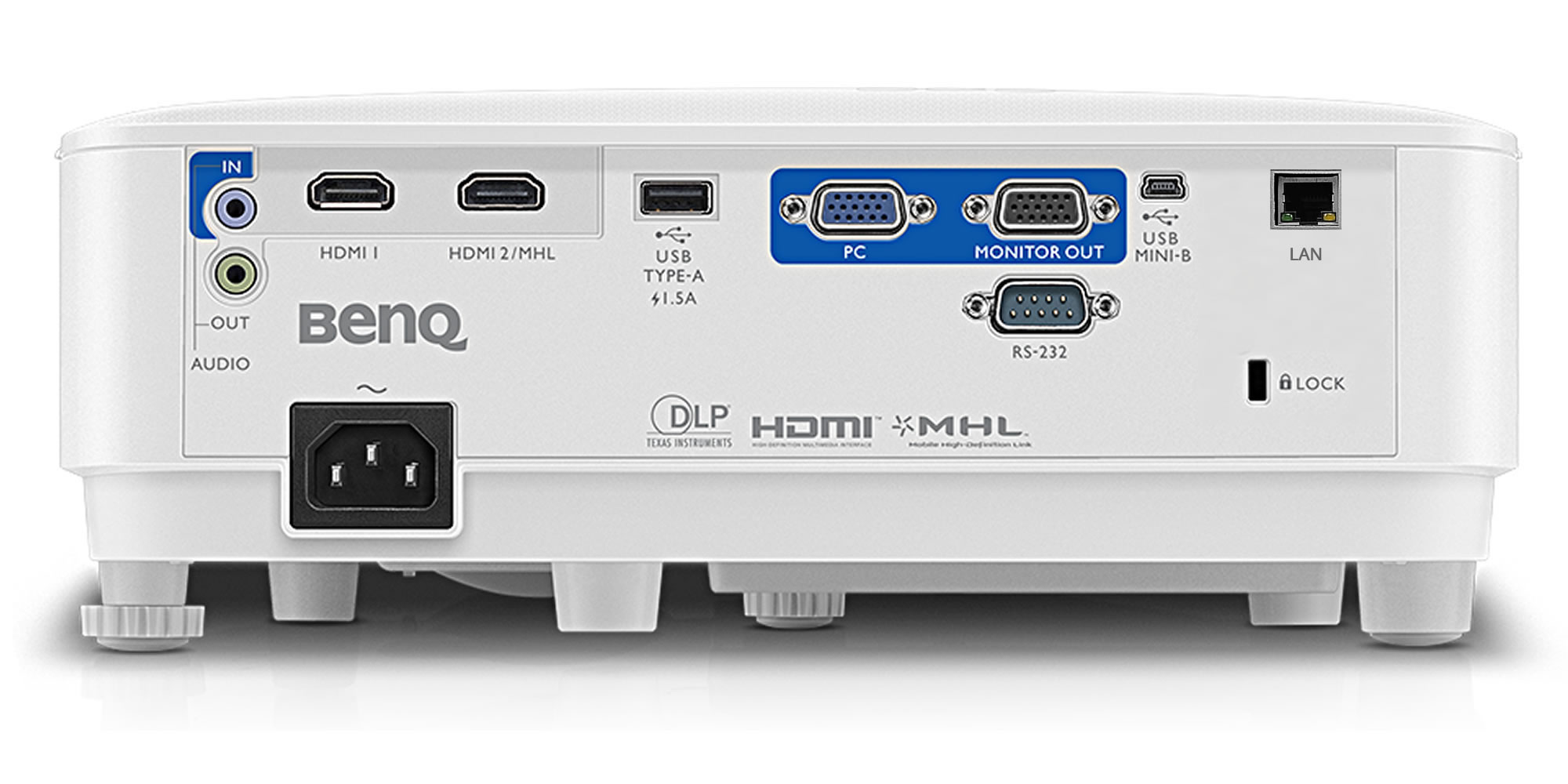 Проектор BenQ MW732 DLP, WXGA, 4000 AL, 1.3X, TR 1.21~1.57, HDMIx2/ MHLx1, VGA, LAN control, Lan display, USBx2, USB reader, USB WiFi (WDRT8192) optio-13592