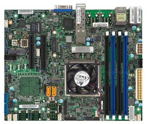 Материнская плата Supermicro 1xIntel Xeon D-1541, 4хDIMM DDR4 до 128ГБ, 2x1GbE, 2x10GbE, COM, VGA, 6xSATA, 4xUSB2.0, 2xUSB3.0 MBD-X10SDV-4C-TP4F-O