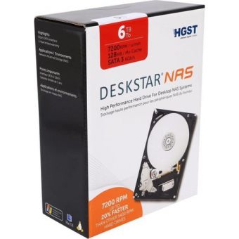 HGST NAS HDD 3.5" SATA-III 6000Gb, 7200rpm, 128MB buffer (NAS600012872SWW Deskstar NAS)
