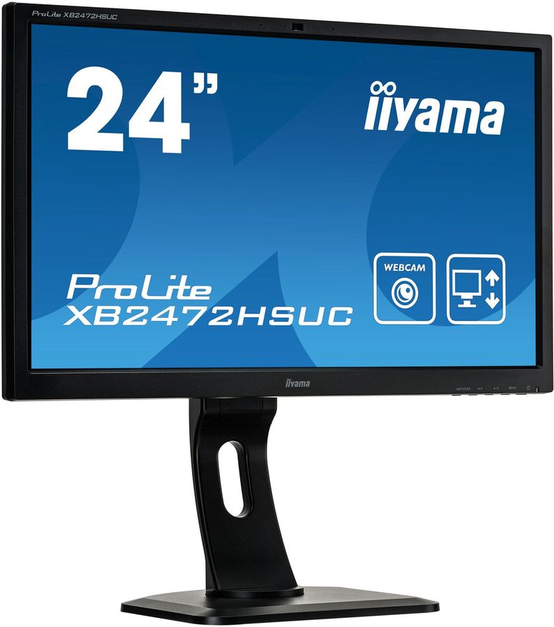 Монитор Iiyama 23.6" XB2472HSUC-B1 черный VA LED 8ms 16:9 DVI M/M Cam матовая HAS Pivot 250cd 178гр/178гр 1920x1080 D-Sub DisplayPort FHD USB 5.8кг-13952