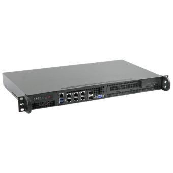 Сервер Supermicro SYS-5018D-FN8T - 1U, Intel® Xeon D-1518, 4xDDR4, 1x3.5"HDD, 2x10GbE+6xGbE, IPMI, 200W