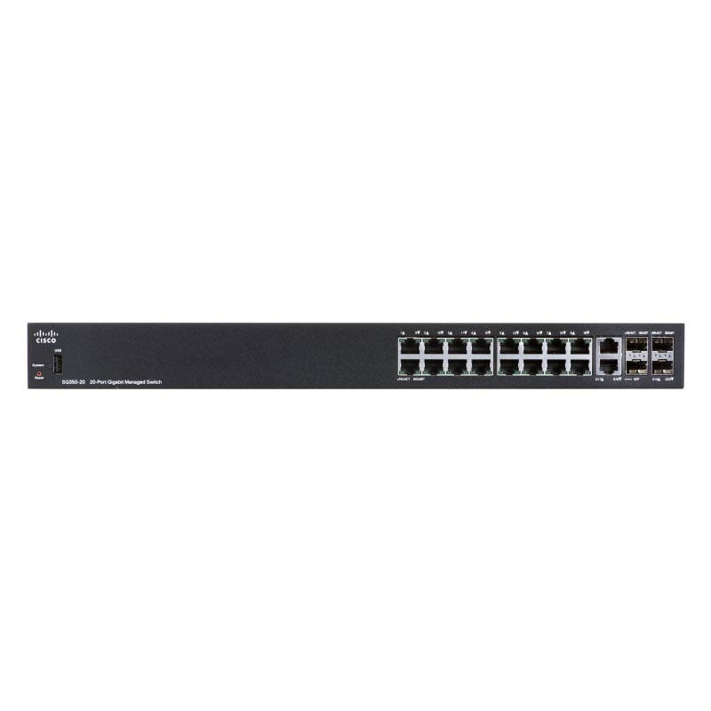 Коммутатор Cisco  SG350-20 20-port Gigabit Managed Switch