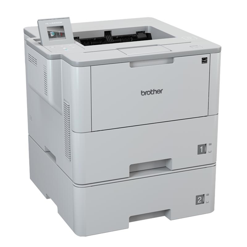 Принтер Brother HL-L6400DWT, A4, 50 стр/мин, 512Мб, Duplex, GigaLAN, WiFi, лоток 520x2, NFC, USB, старт.картридж 12000стр-20410