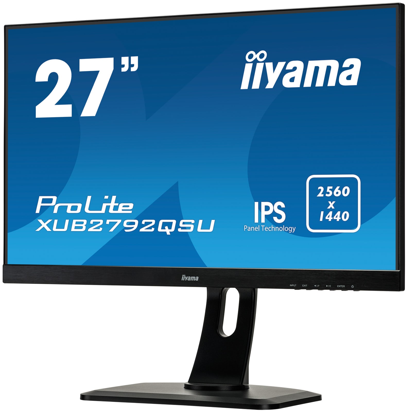 Монитор Iiyama 27" XUB2792QSU-B1 черный IPS LED 5ms 16:9 DVI HDMI M/M матовая HAS Pivot 350cd 178гр/178гр 2560x1440 DisplayPort QHD USB 6.1кг-13896