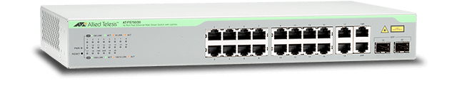 Allied Telesis 16 Port Fast Ethernet WebSmart Switch with 4 uplink ports (2 x 10/100/1000T and 2 x SFP-10/100/1000T Combo ports)