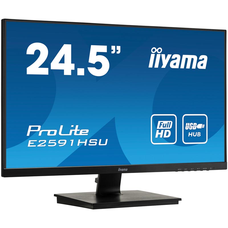 Монитор Iiyama 25" ProLite E2591HSU-B1 черный TN LED 1ms 16:9 HDMI M/M матовая 1000:1 250cd 170гр/160гр 1920x1080 D-Sub DisplayPort FHD USB 4.4кг-14063