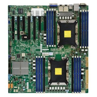 Материнская плата Supermicro Intel C622, 2xLGA 3647, 16хDIMM DDR4 до 2048ГБ, 2x10GbE, M.2, COM, VGA, 10xSATA, 7xUSB3.0 MBD-X11DPH-T-O