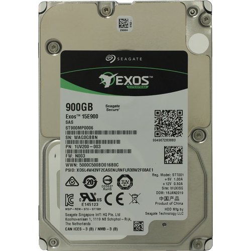 Жесткий диск Seagate 2.5" 900GB Exos 15E900 ST900MP0006 SAS 12Gb/s, 15000rpm, 256MB, 512n, Bulk