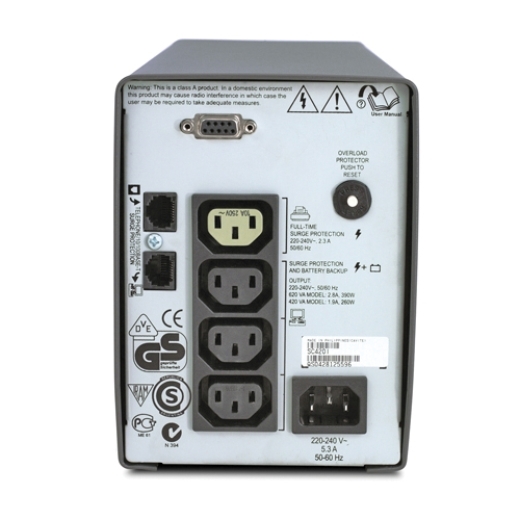 ИБП APC Smart-UPS 420VA/260W, 230V, Line-Interactive, Data line surge protection, Hot Swap User Replaceable Batteries, PowerChute-12392