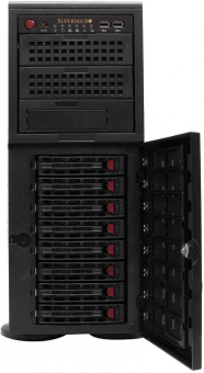 Сервер Supermicro SYS-7047R-TRF - Twr/4U, 2x920W, 2xLGA2011, Intel®C602, 16xDDR3, 8x3.5"HDD, 2xGbE, IPMI