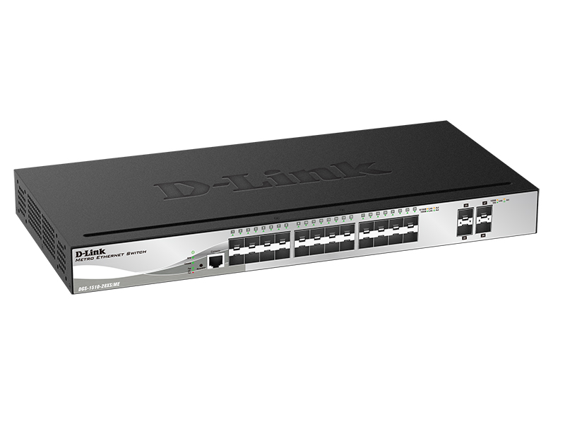 Коммутатор D-Link DGS-1510-28XS/ME/A1A, Managed Gigabit Switch with 24 Ports 1000Base-X SFP + 4 10GBase-X SFP+ ports-4597