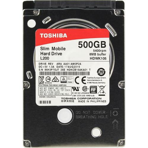 Жесткий диск Toshiba HDD 500Гб 2.5" SATA III HDWK105UZSVA