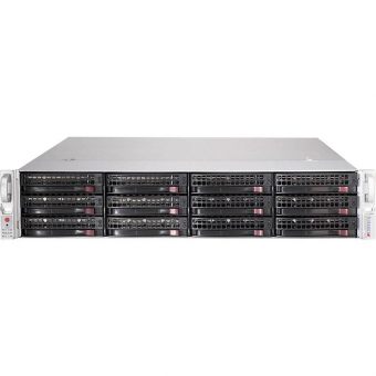 Supermicro SuperStorage 2U Server 5029P-E1CTR12L noCPU(1)Scalable/TDP 70-205W/ no DIMM(8)/ 3008controller HDD(12)LFF + opt. 2SFF/ 2x10Gbe/ 4xLP/ 2x800