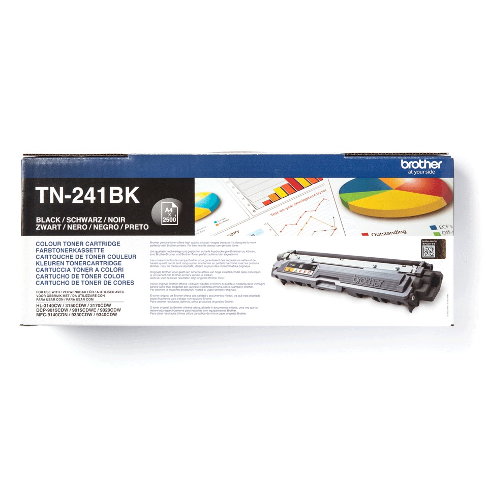 Тонер-картридж TN241BK для HL-3140CW, HL-3170CDW, DCP9020CW, MFC-9330CDW чёрный (2500 стр)