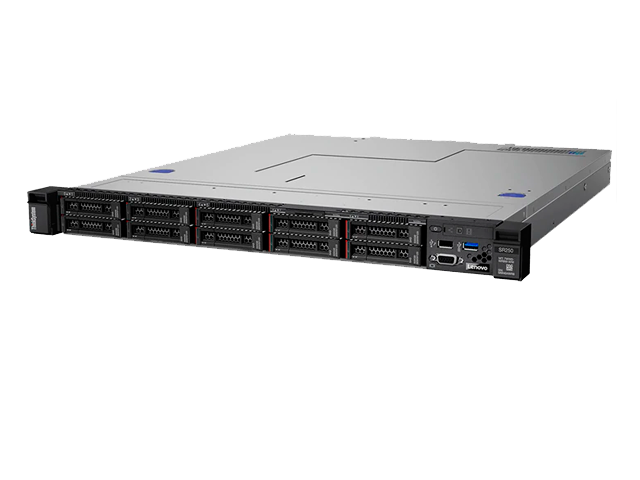 Серверная платформа Lenovo TCH ThinkSystem SR250 Rack 1U, 1xIntel Xeon E-2124 4C (3.3GHz/71W), 8GB/1Rx8/2666MHz/1.2V UDIMM, noHDD 3,5" (up to 4), SW RD, noDVD, 2xGbE, 1xpower cord,1x450W p/s (up to 2), XCC Standart