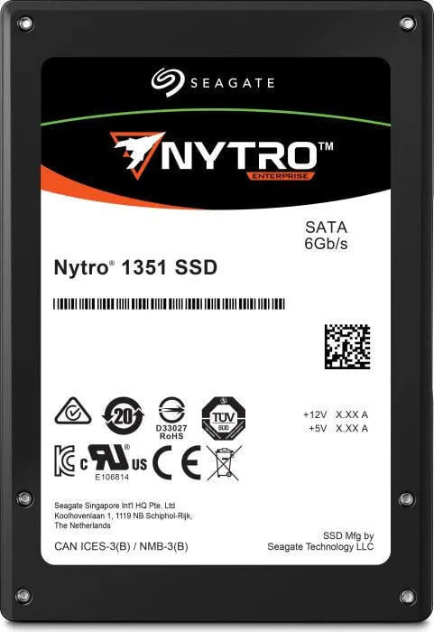 Накопитель Seagate 2.5" 480GB Nytro 1351 Enterprise SSD XA480LE10063 SATA 6Gb/s, 564/533, IOPS 80/28K, MTBF 2M, 3D TLC, 1540TBW, 1DWPD, Bulk {10}