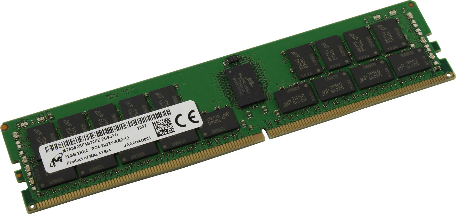 Оперативная память Crucial DDR4 MTA36ASF4G72PZ-2G9J3 32Gb DIMM ECC Reg PC4-23466 CL21 2933MHz