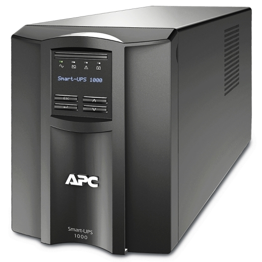 ИБП APC Smart-UPS 1000VA/700W, Line-Interactive, LCD, Out: 220-240V 8xC13 (4-Switched), SmartSlot, USB, HS User Replaceable Bat, Black, 3(2) y.war. (R